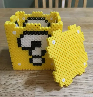Koraliki do prasowania 3D – Blok z pytajnikiem – Mario Bros