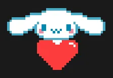 Walentynki z koralików do prasowania – Cinnamoroll z sercem