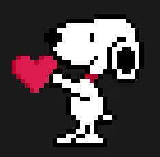 Walentynki z koralików do prasowania – Snoopy z sercem – Fistaszki