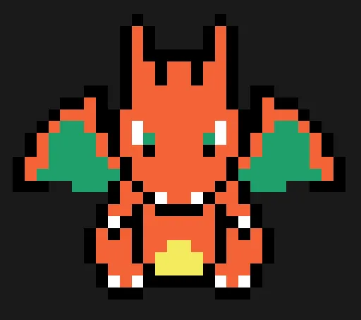 Charizard z koralików do prasowania – Uroczy Charizard