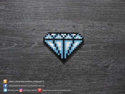 Diament z koralików do prasowania – inspiracja 7