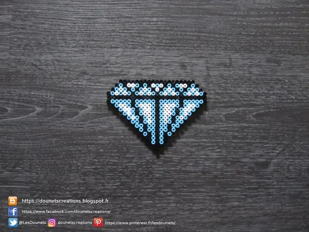 Diament z koralików do prasowania – Niebieski diament