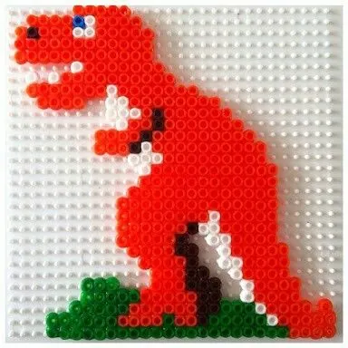 Dinozaury z koralików do prasowania – inspiracja 9
