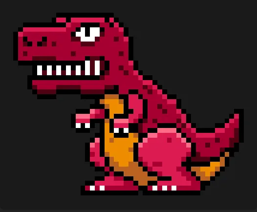 Dinozaury z koralików do prasowania – Czerwony T-Rex