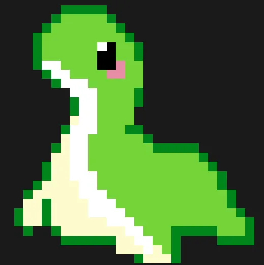Dinozaury z koralików do prasowania – Zielony mały dinozaur