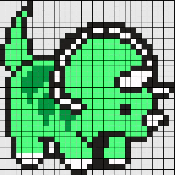 Dinozaury z koralików do prasowania – Zielony triceratops