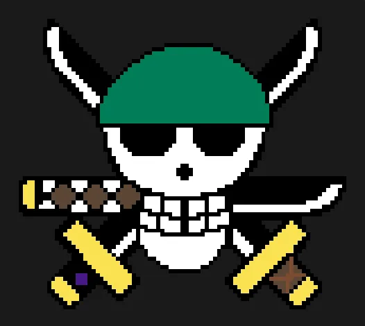 Czaszki z koralików do prasowania – Piracka czaszka Zoro – One Piece