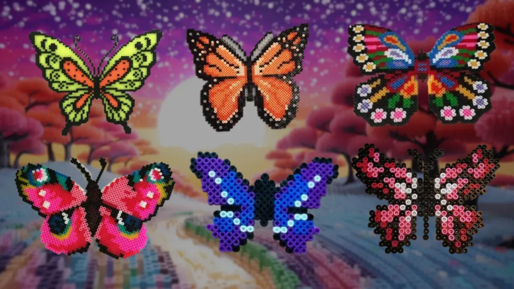 Motyl z koralików do prasowania