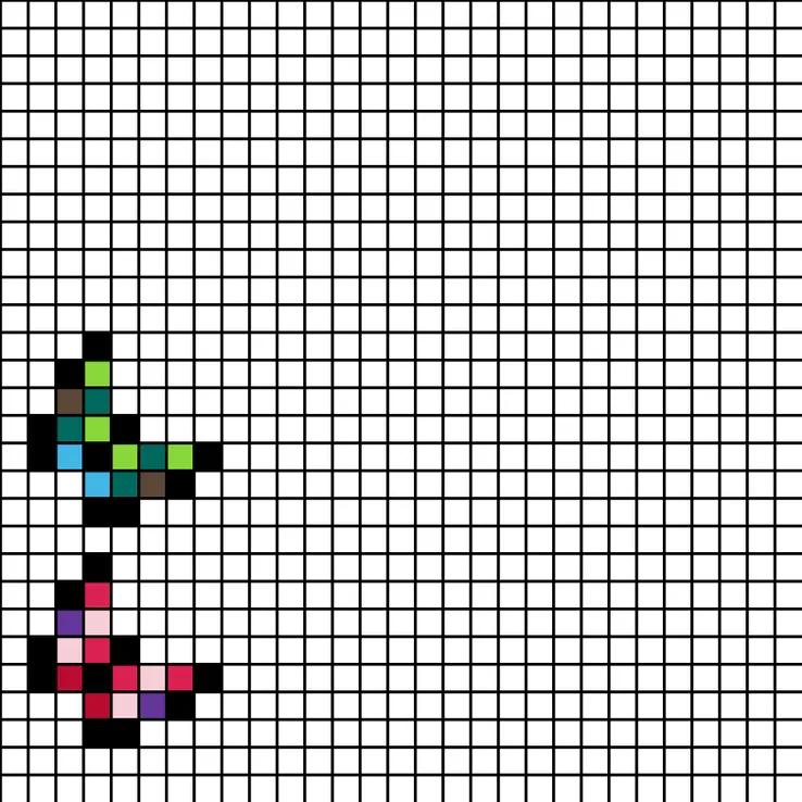 Motyl z koralików do prasowania – Para geometrycznych motyli