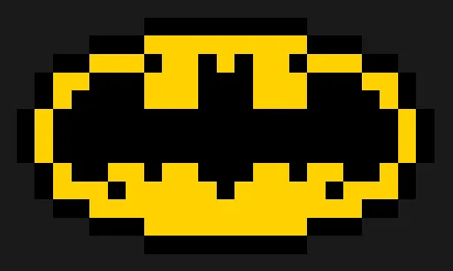 Nietoperz z koralików do prasowania – Logo Batmana
