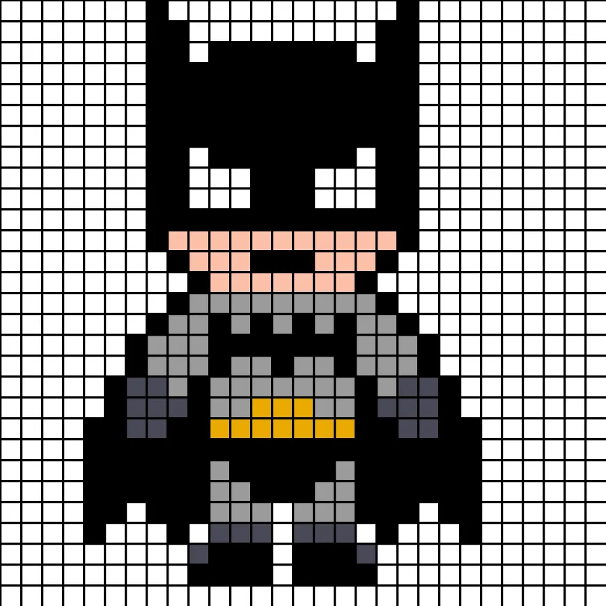 Nietoperz z koralików do prasowania – Batman