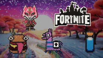 Fortnite z koralików do prasowania