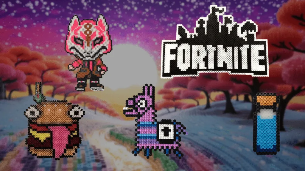Fortnite z koralików do prasowania