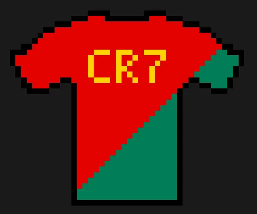 Piłka nożna z koralików do prasowania – Koszulka CR7
