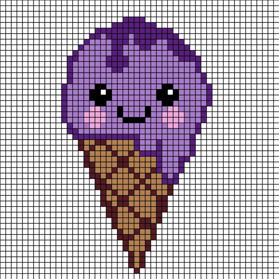 Lody z koralików do prasowania – Uśmiechnięte lody