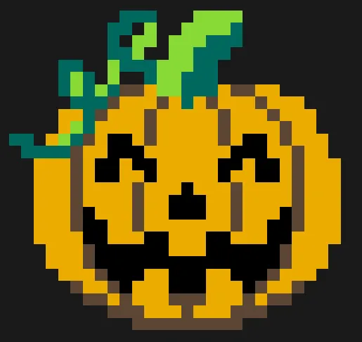 Halloween z koralików do prasowania – Dynia
