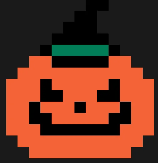 Halloween z koralików do prasowania – Dynia 2