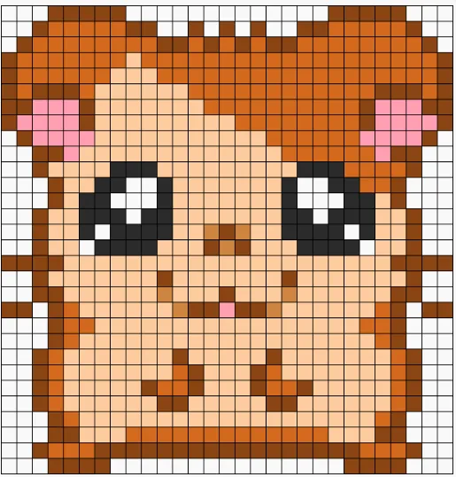 Chomik z koralików do prasowania – Hamtaro 2