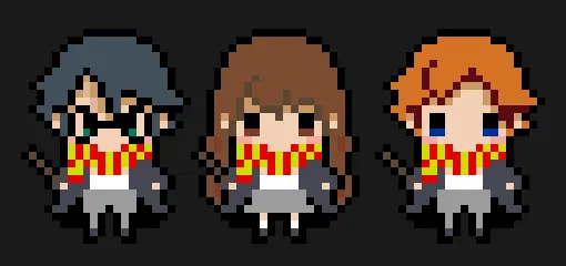 Harry Potter z koralików do prasowania – Harry, Hermiona i Ron