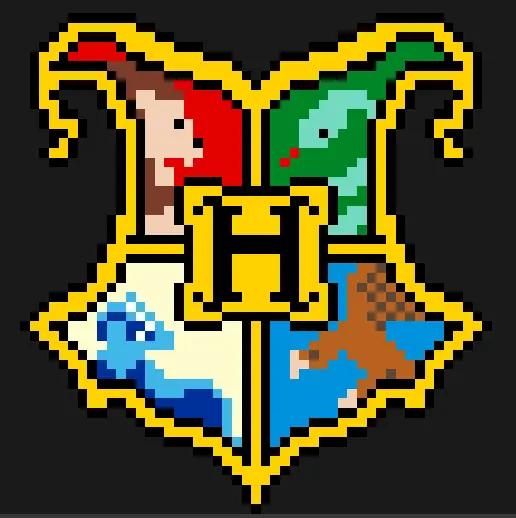 Harry Potter z koralików do prasowania – Herb Hogwartu