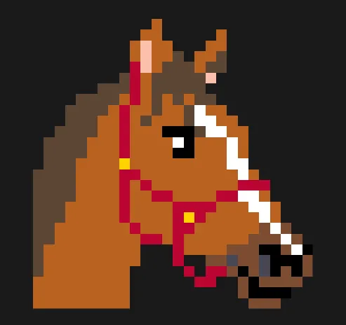 Konie z koralików do prasowania – Koń z profilu