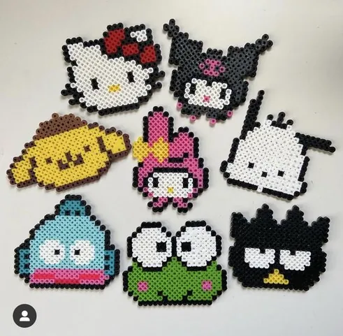 Hello Kitty z koralików do prasowania – inspiracja 1