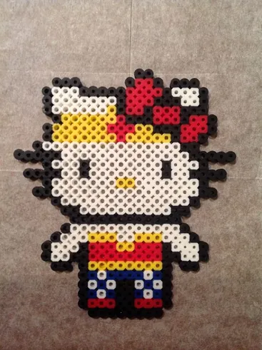 Hello Kitty z koralików do prasowania – inspiracja 18