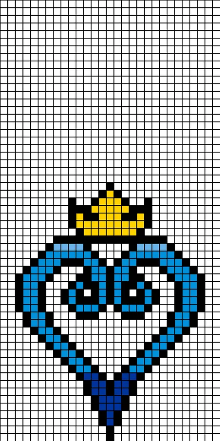 Serce z koralików do prasowania – Serce z Kingdom Hearts
