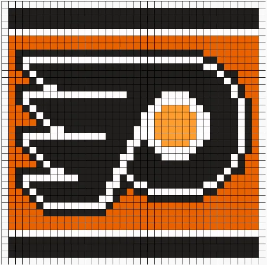 Hokej z koralików do prasowania – Philadelphia Flyers
