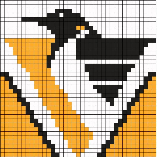 Hokej z koralików do prasowania – Pittsburgh Penguins
