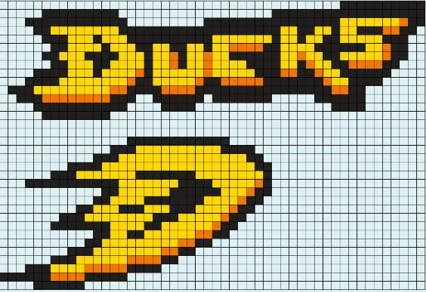 Hokej z koralików do prasowania – Anaheim Ducks