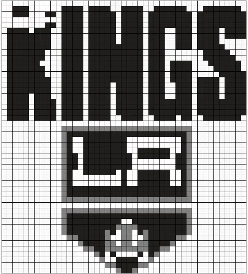 Hokej z koralików do prasowania – LA Kings