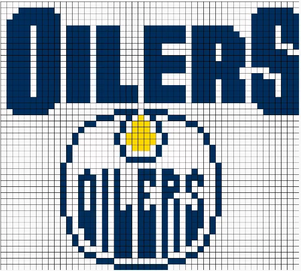 Hokej z koralików do prasowania – Edmonton Oilers