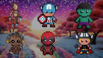 Marvel z koralików do prasowania