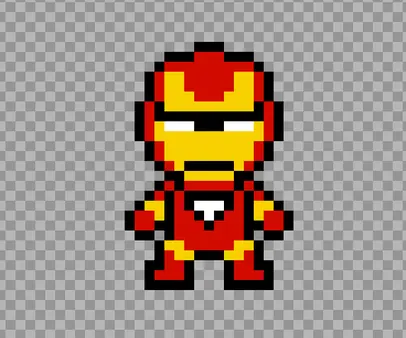 Marvel z koralików do prasowania – Iron Man