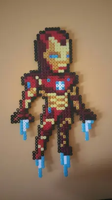 Marvel z koralików do prasowania – Iron Man