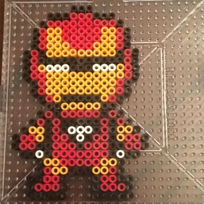 Marvel z koralików do prasowania – Iron Man