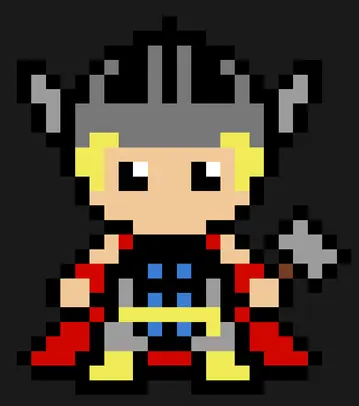 Marvel z koralików do prasowania – Thor