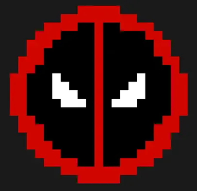 Marvel z koralików do prasowania – Deadpool