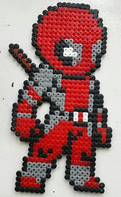 Marvel z koralików do prasowania – Deadpool