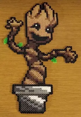 Marvel z koralików do prasowania – Groot