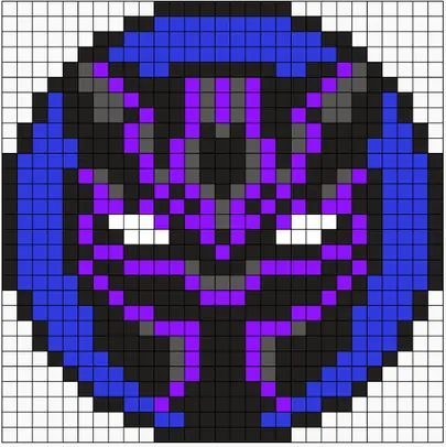 Marvel z koralików do prasowania – Podkładka Black Panther