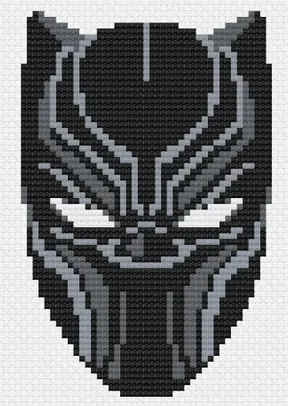 Marvel z koralików do prasowania – Podkładka Black Panther