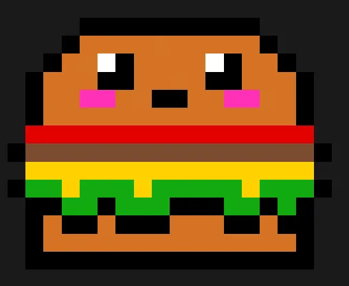 Jedzenie z koralików do prasowania – Hamburger
