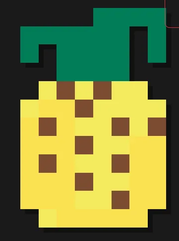 Jedzenie z koralików do prasowania – Ananas