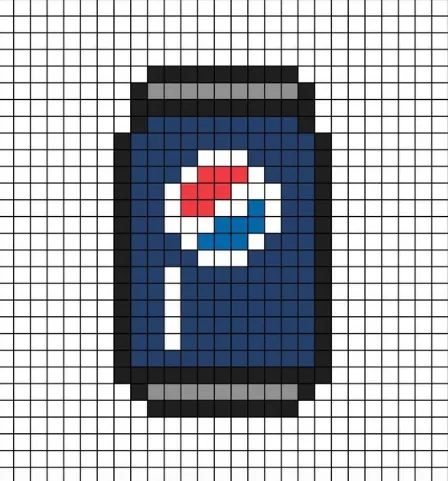 Jedzenie z koralików do prasowania – Pepsi w puszce