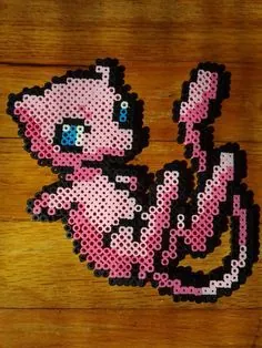 Mew z koralików do prasowania – inspiracja 1