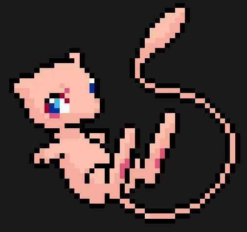 Mew z koralików do prasowania – Mały Mewtwo