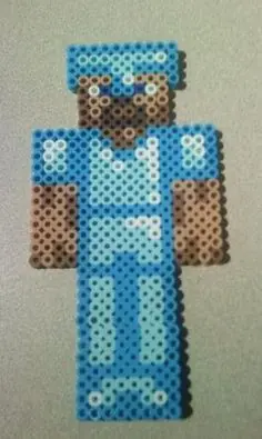 Minecraft z koralików do prasowania – inspiracja 2