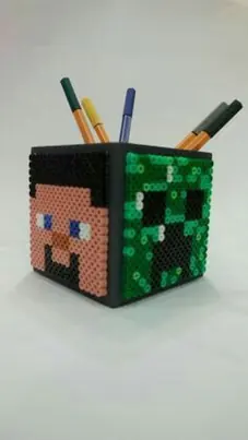 Minecraft z koralików do prasowania – inspiracja 21